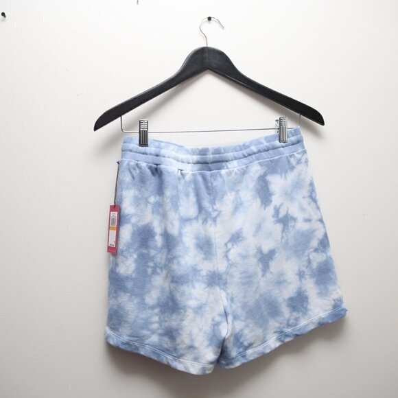 VINCE CAMUTO Shorts Tie-Dyed Drawstring High Rise in Blue Cloud - Picture 6 of 7